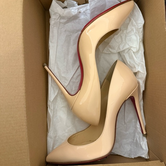 Christian Louboutin Shoes - Kate 100 Christian Louboutin Blush. Excellent condition. Size 35.5